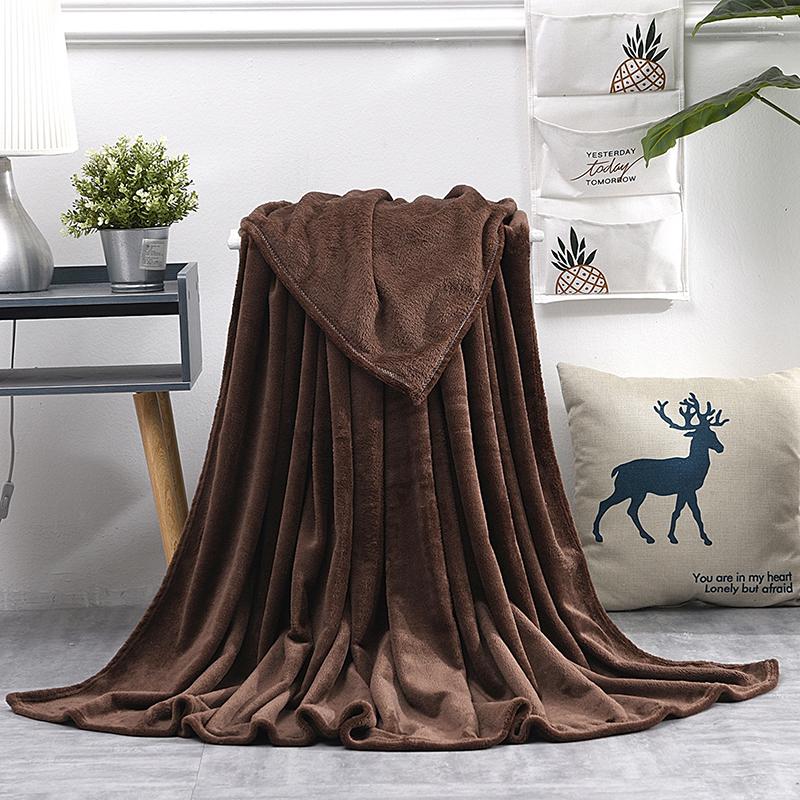 Soft Warm Blankets For Beds Winter Mink Throw Solid Sofa Cover Bedspread Winter Plaid Blankets Winter Sheet Bedspread 3size