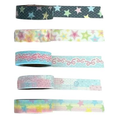 Star Decorative Tape Scrapbooking Background Tape Aesthetic Masking Tape for Journaling Photo Album Planner Wrapping