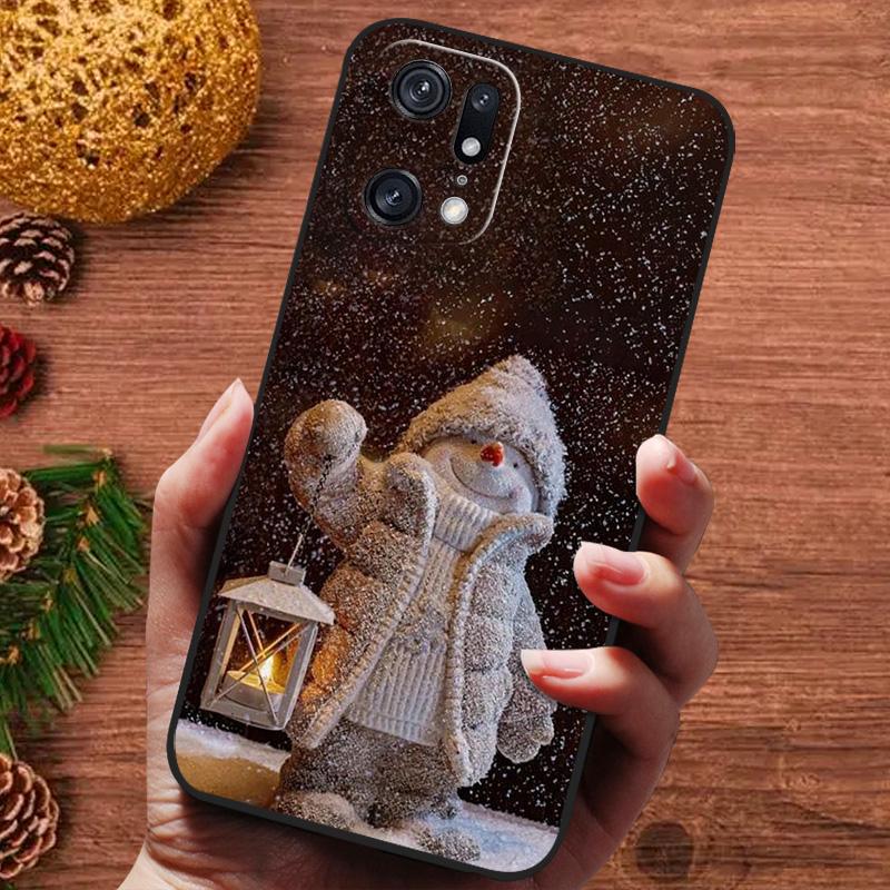 Christmas Painted Cover For Oppo Find X9 X8 Ultra X5 Pro X3 Neo Lite Case Silicone Soft Phone Cover For FindX9 Pro Capa Fundas