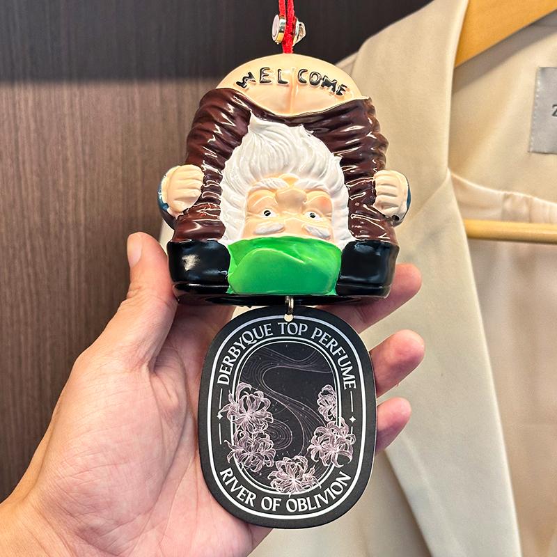 Creative Santa Claus Pendant Ornament with Fragrant Cards Wardrobe Car Pendant with Long-Lasting Fragrance Decoration Gift