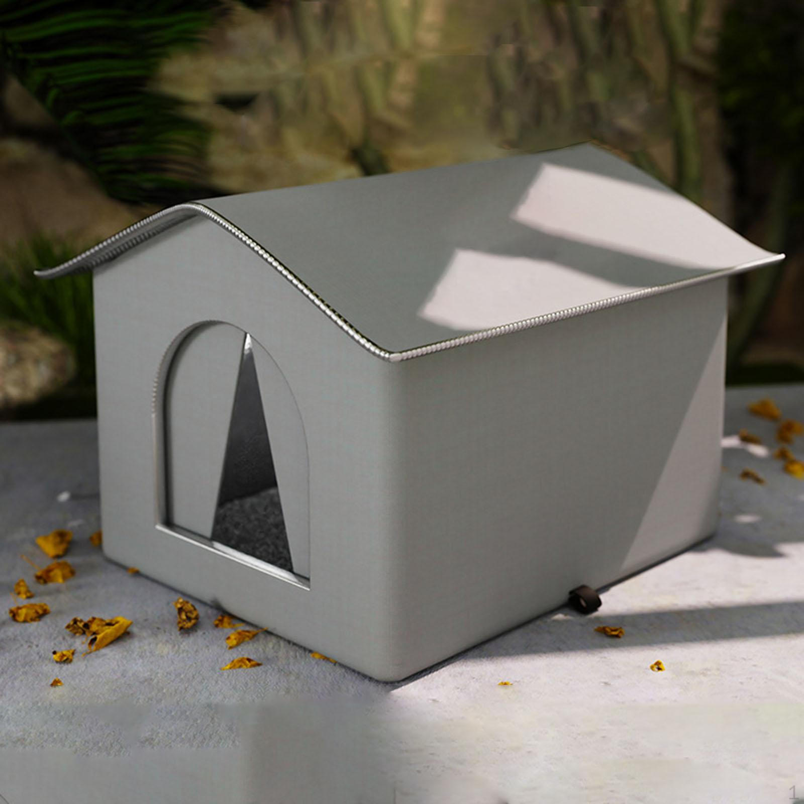 

Кошачий домик для уличных кошек, приют для бродячих кошек, товары для животных, лежанка для собак, водонепроницаемая, для диких кошек Gray S