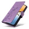 For vivo Y300 Pro 5G Leather Case Butterfly Floral Imprint Wallet Stand Cover