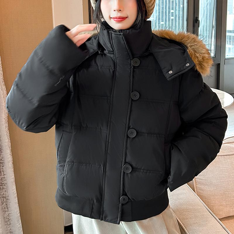 Mode Winter Damen Mäntel Kunstfellkragen Warme Parkas Dicke Lockere Damenjacken