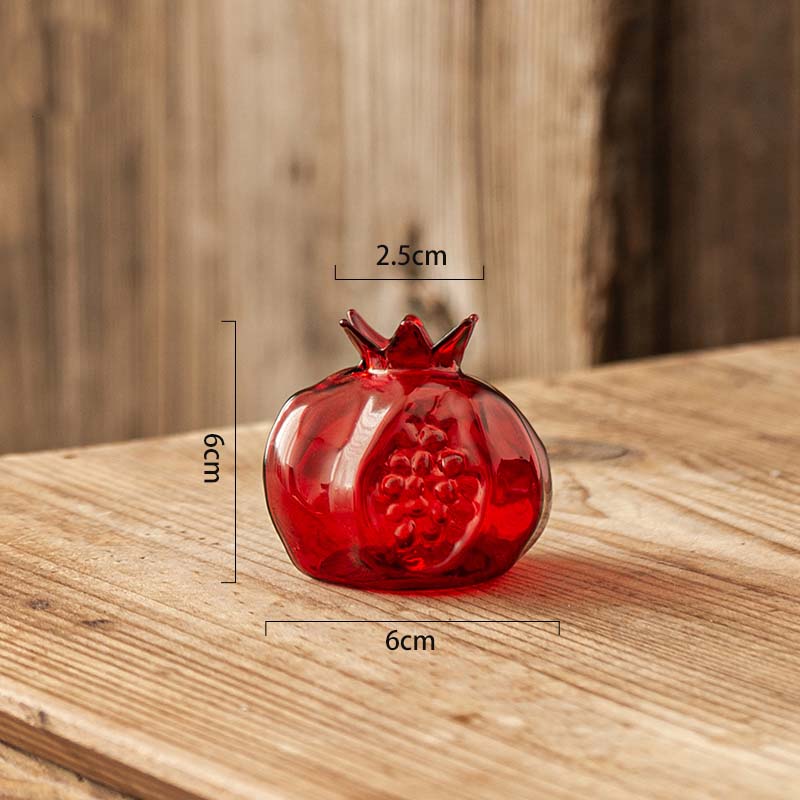 

Стеклянная ваза-гранат для гидропонной цветочной композиции, украшение дома, декор стола, маленькая красная ваза, гидропонная система, горшок для растений