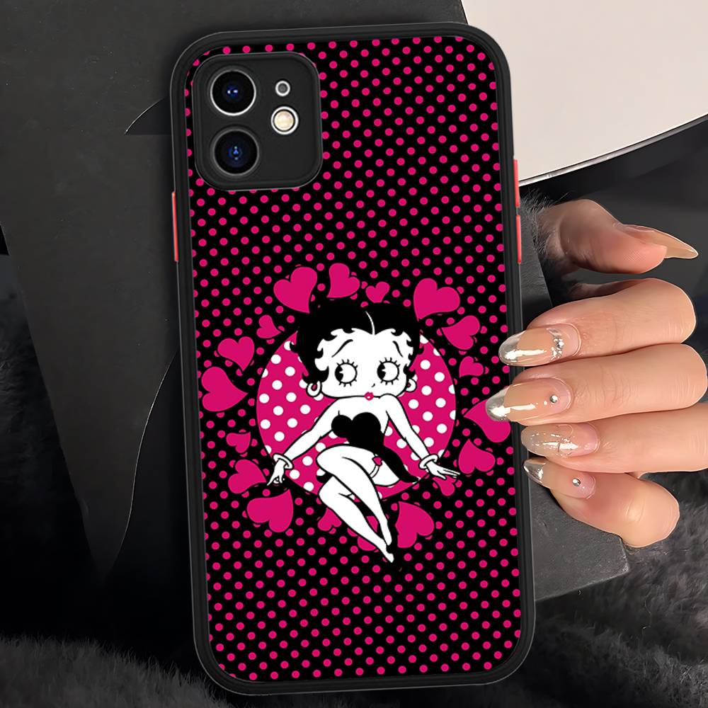 

Anime B-bettyS Sexy Boop Phone Case For IPhone 16e 16 15 14 13 12 11 Pro Max X XS Max Plus Matte Clear iphone 14