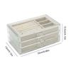 Storage Box with Velvet Lining Display Large Compartment Modular Stacking Design Watches Bracelets Jewelry Organizer