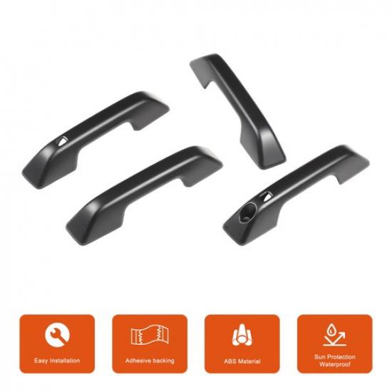 RHD Matte Black ABS Exterior Door Handle Trim Cover For BYD Shark 2024+