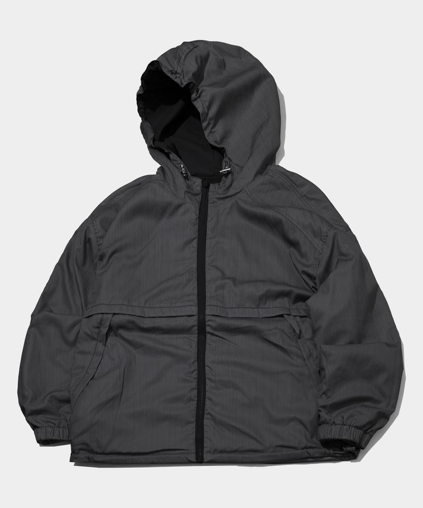 Placestudioman Check Authentic Hooded Reversible Oversized City Windbreaker Jacket [Charcoal]