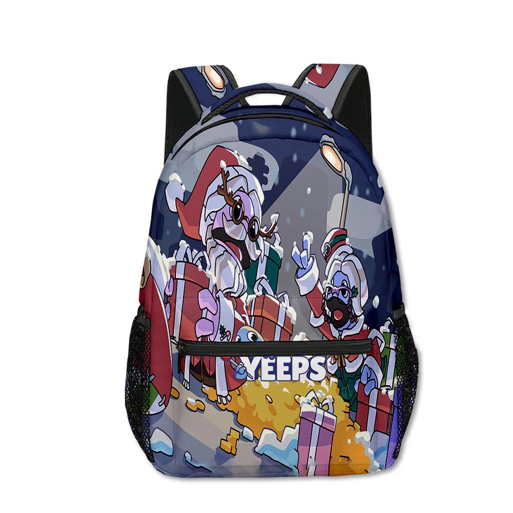 Trendy Popular Yeeps Hide and Seek student Bookbag Notebook Backpacks 3D Printed Oxford Waterproof Boys/Girls Travel Backpacks