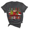 Christmas Printed Fashionable Women's T-shirt Christmas Trend Pure Cotton Casual Sportswear T-Shirts Women’s