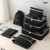 7Pcs/Set Travel Storage Bag Organizer Makeup Bags Sort Luggage Clothing Underwear Shoes Storage Bags Mesh Breathable Organizers