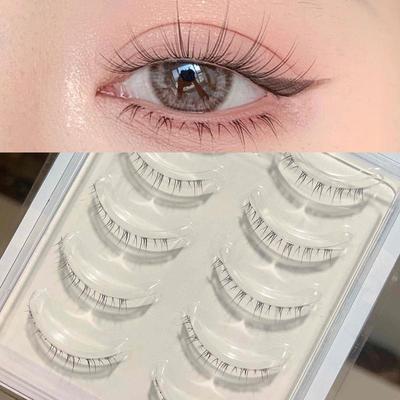 5 Pair Lashes Natural Lower Eyelashes False Eyelashes Handmade Clear Band Bottom Fake Lashes Extension Makeup Tools