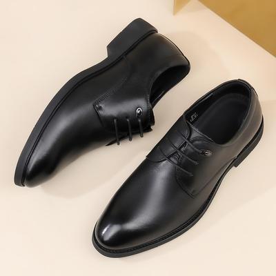 2025 Autumn Plus Size Men's Genuine Leather Formal Derby Shoes