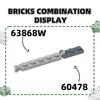 Non-Toxic 208Pcs/Lot 60478 1 X 2 With Bar Handle On End Block Moc Color Accessories Compatible With Curved Brick Diy Toys For Kid