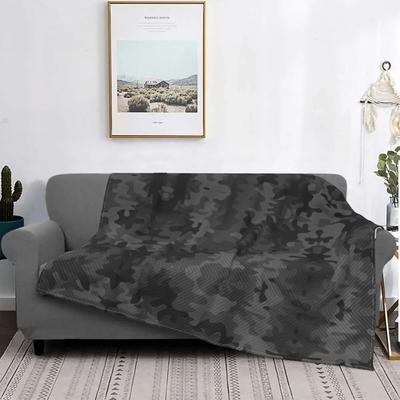 Manta de punto de camuflaje de carbono, manta polar Multicam militar súper suave para coche, sofá, colcha
