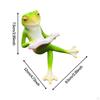 Frog Statue Sculpture Hand Painted Adorable Resin Crafts Miniature Figurine for Home Office Bedroom