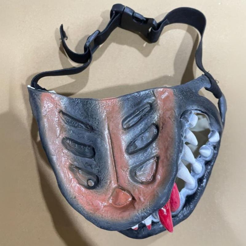 Dog Dinosaur Halloween Costume Mask Movable Teeth Breathable Latex Pet Head Cover for Party Cosplay Dress Up