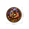 Halloween Stained Window Glass Stickers Colorful Horror Castle Cat Static PVC Glue Free Decorative Film Party Home Decoration