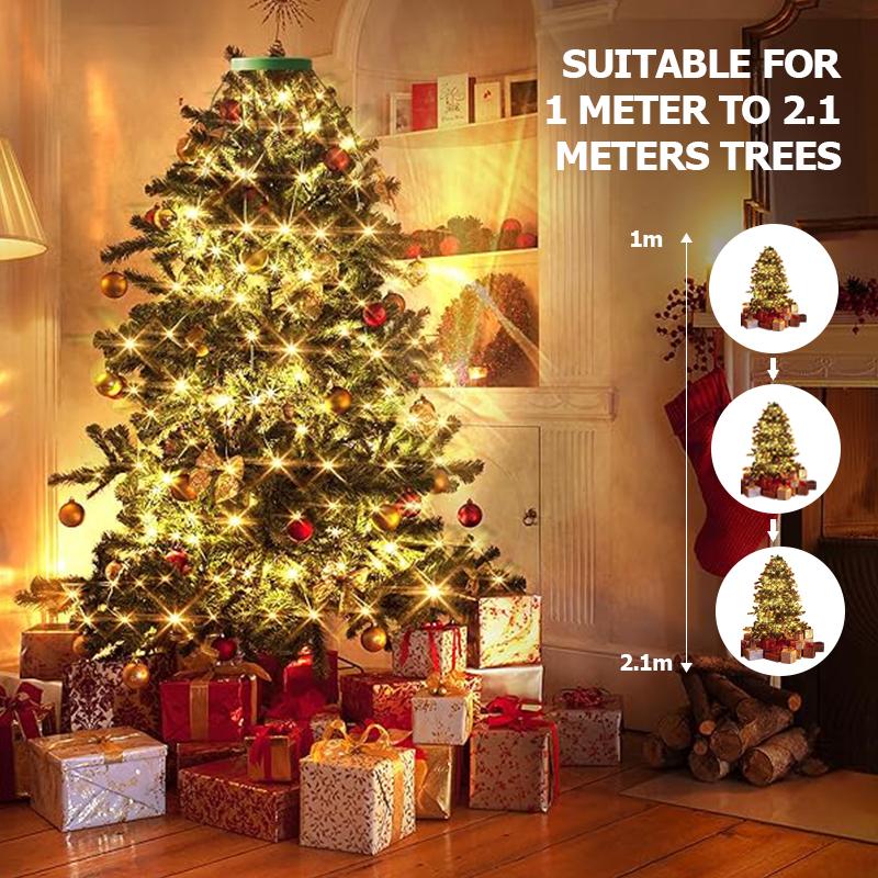 LED Fairy String Light Outdoor Waterfall Lamp USB Rechargeable for Wedding Holiday Garden Decoration Christmas Tree String Light