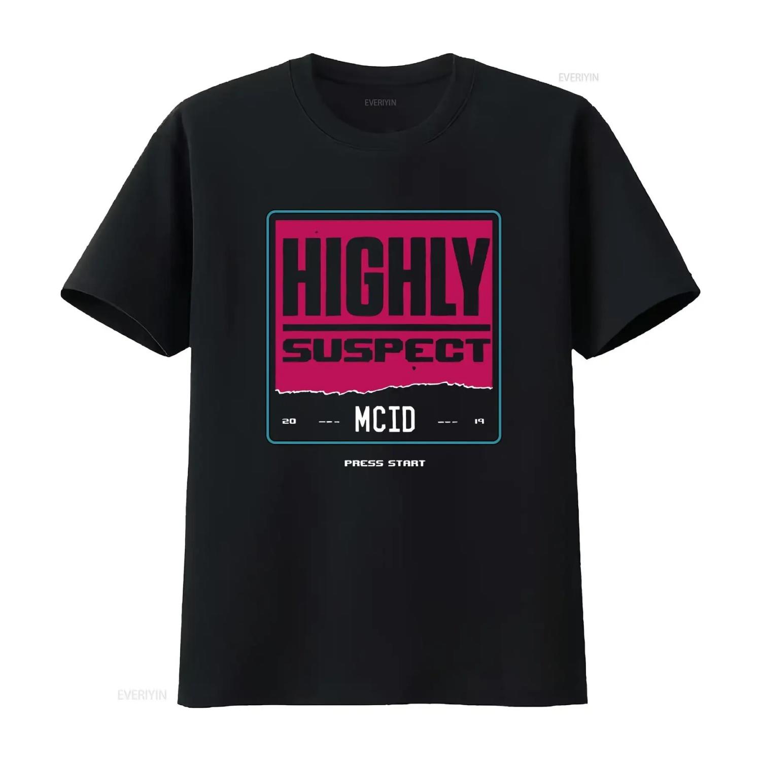Highly Suspect T Shirt Press Start vintage Washed homme designer clothes Slightly Stretched streetwear Versatile Breathable S