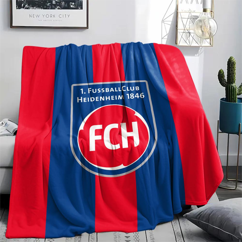 FC Heidenheim, vzorovaná flanelová deka, Vysoká kvalita, Pohodlná pro všechna roční období, Domácí dekorace, Teplo a pohodlí, Ideální pro dárky.