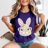 Floral Bunny Patchwork Unisexs Tshirt