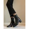 Vintage Coarse Heel Elastic Skinny Boots Children'S High Heel Square Head Short Boots Martin Boots
