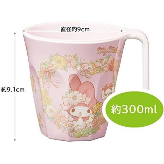 Skater Melamine Tumbler Handle 300ml My Melody Water P Sanrio MTH3-A
