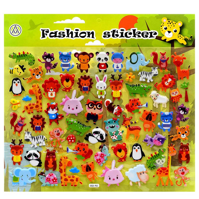 3D Bubble Sticker Car Truck Plane Traffic Waterproof Cartoon Anime Stickers For Girl Boy Kids Funny Educational Toys