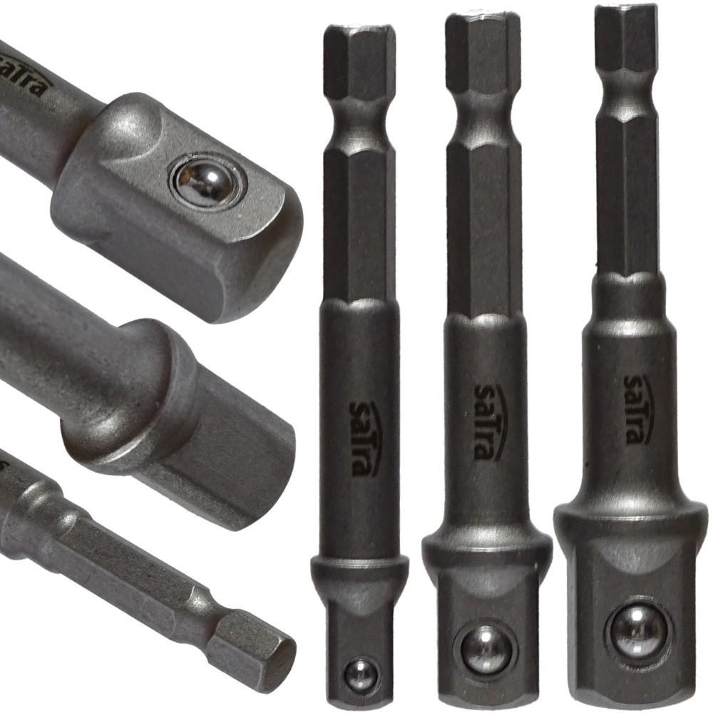 Adapters for sockets 1/4' 3/8' 1/2' 3 pcs set