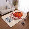 Basketball Hoop and Ball Design Carpet for Living Room Decor Suitable for Use As an Anti-slip for Living Room Bedroom Sofas