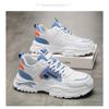 Men's Color Block Chunky Sneakers Non-Slip Thick Sole Casual Trainers Fashion Faux Leather Sports Shoes