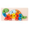 3D Wooden Buckle Puzzle: Educational Toy for Early Learning - Numbers, Transportation, and Animal Blocks