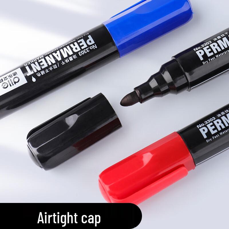 Dele Oil-Based Permanent Marker Pen, 10-Pack