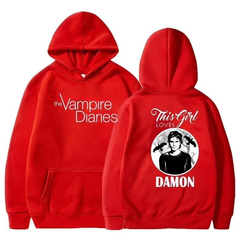 

The Vampire Diaries Hoodies Fashion Personality Hooded Sweatshirt Casual Outdoor Loose Long Sleeve Pullover S