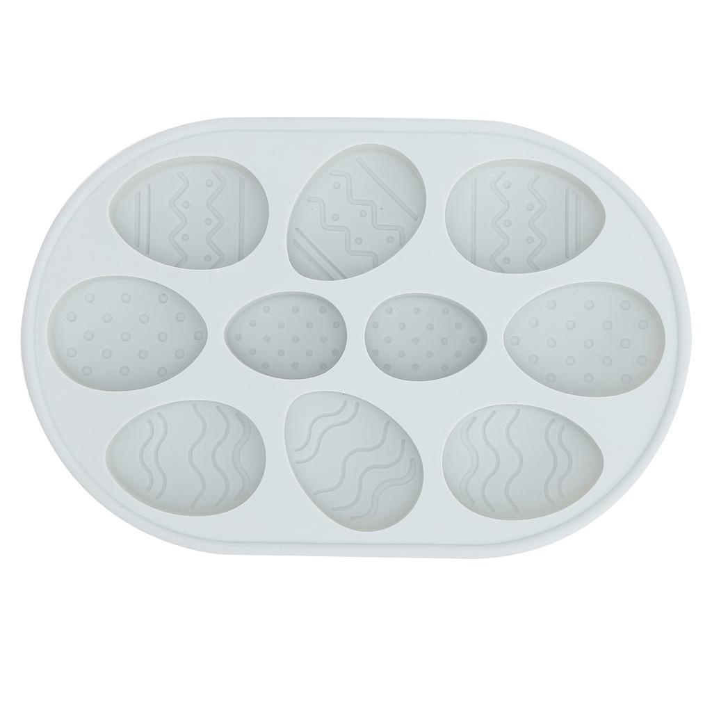 Multi Functional Easter Egg Shaped Cake Mold Silicone Chocolate Baking Mold Accessory(Blue Grey )