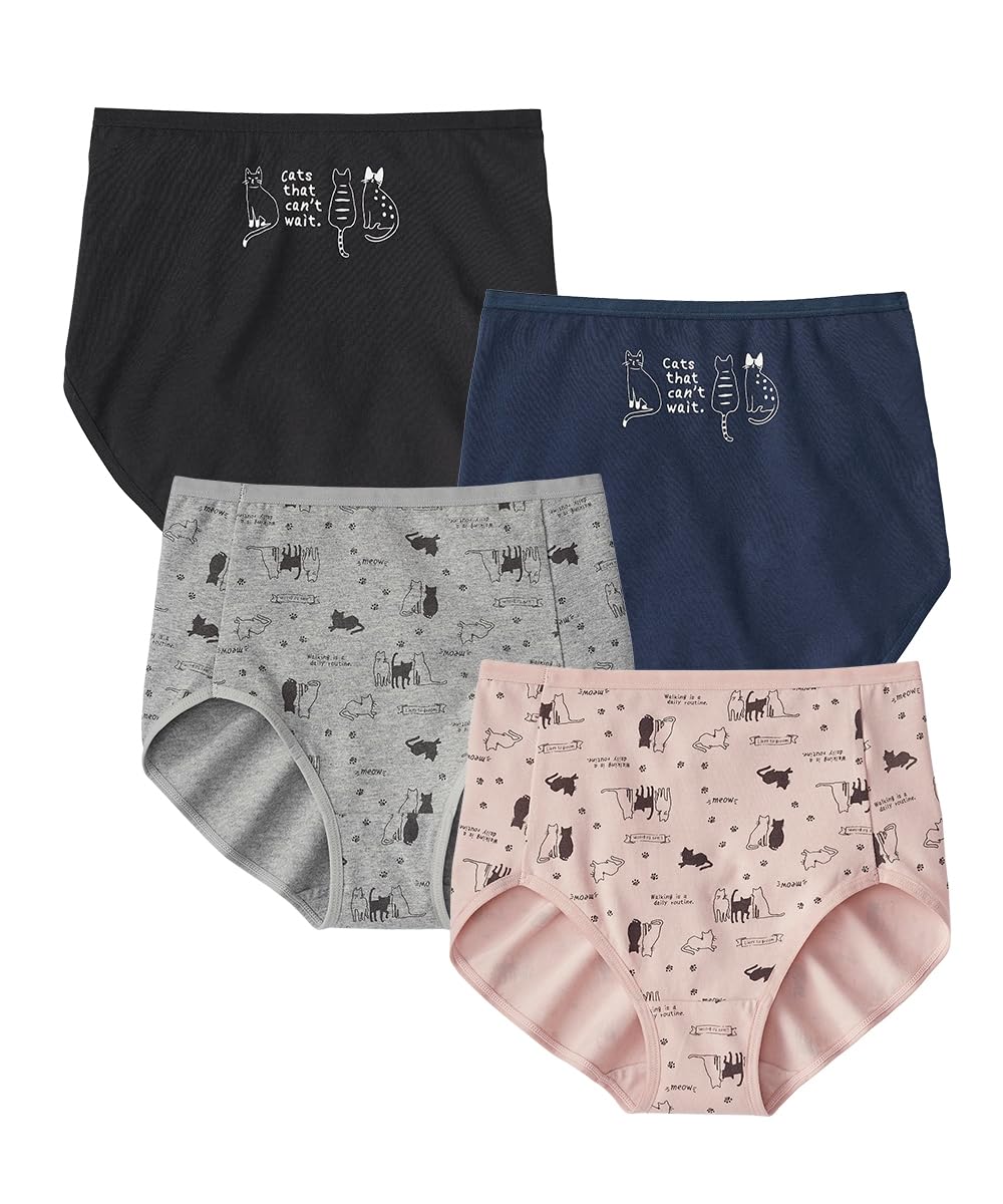 

Nissen Regular Cotton Blend Cat Heather and Size 5L Women s Shorts, Stretch, Print, Deep-Length Shorts, 4-Pack, Pink, Gray, Navy, Black,