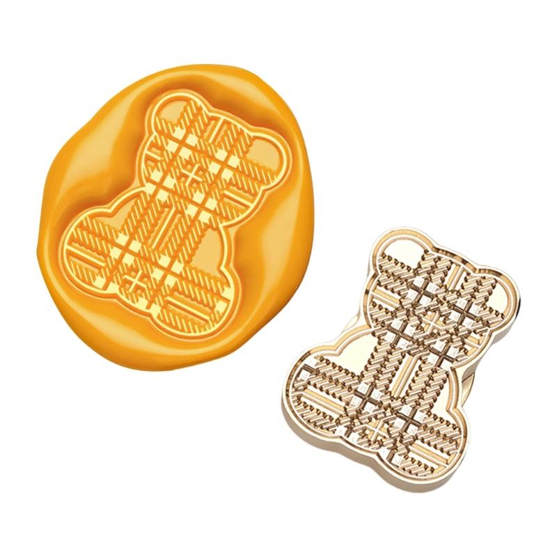 Vintage Seal Stamp Head Small Bear Animal Seal Stamp for Seal Envelope Card Party Invitation Packaging Christmas Wedding