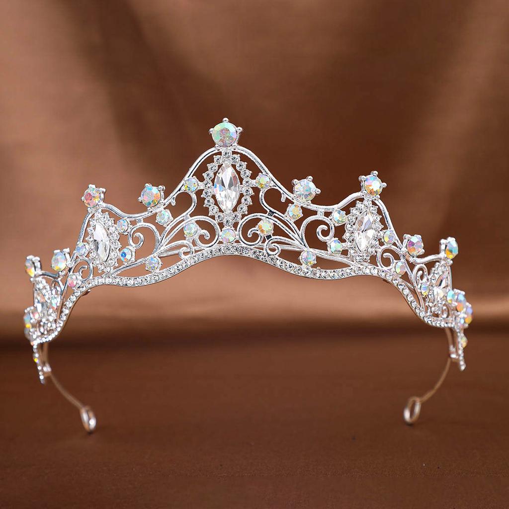 Bridal Crown Tiara Wedding Dress Accessories Headband Princess Birthday Stage Luxurious Crown Rhinestone Hair Accessories