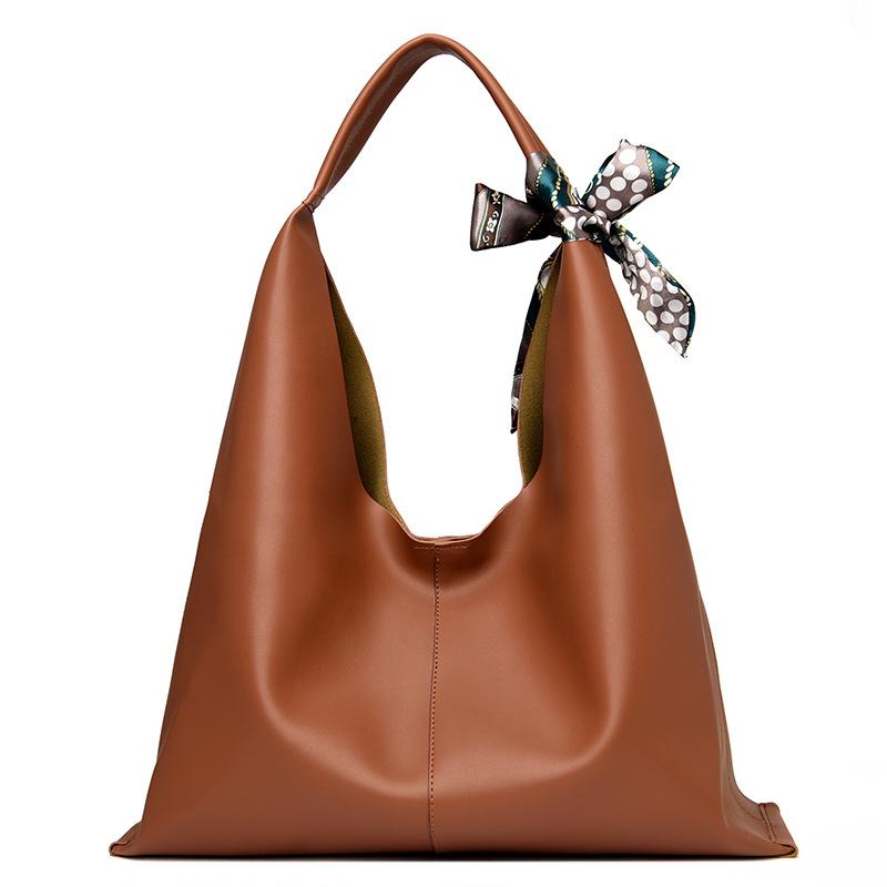 

Повседневная сумка женская большая вместительная сумка через плечо высокого класса женская сумка-тоут из мягкой кожи для поездок на работу темно-коричневого