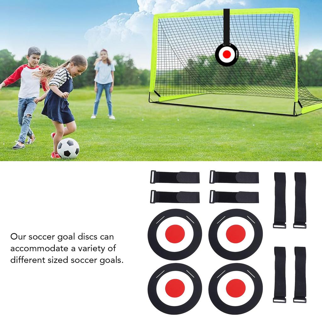 4PCS Soccer Targets Discs Set ABS Soccer Goal Shooting Target Training Equipment with Straps for Sports Training