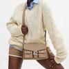 Coach Cargo Soft Tabby 26 Metal Logo Snap Closure Pebbled Leather Motorcycle Bag Women Shoulder Bag Khaki CU124-LHSBM