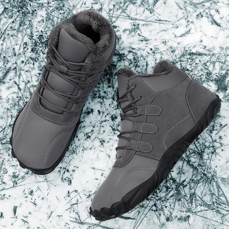 Fashion Male female couple Snow Boots Warm Fur Shoes Non Slip Outdoor Trekking Thermal Minimalist Ankle Boots for Autumn Winter