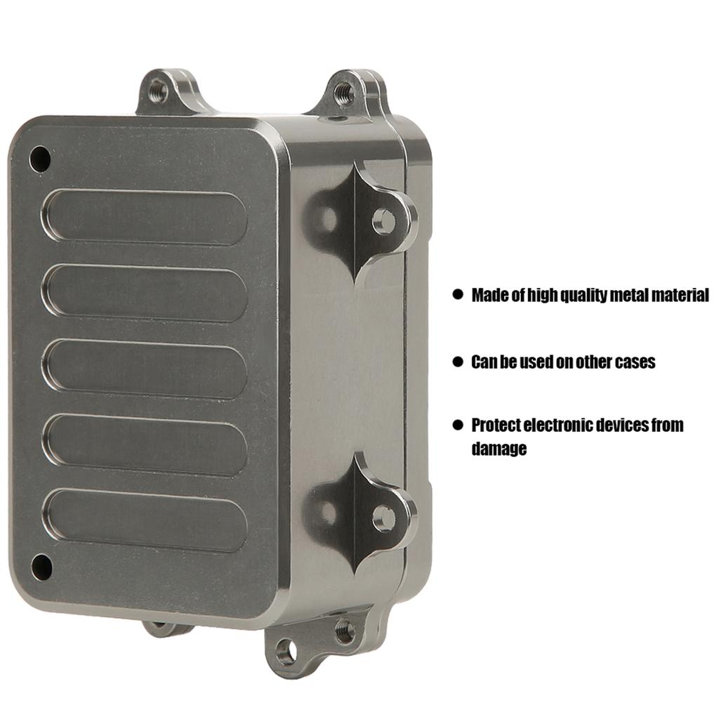Metal Receiver Box ESC Box Upgrade Parts Fit for SCX10 110 RC Crawler Car