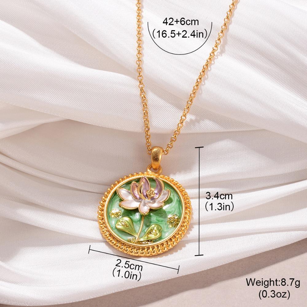 Oil Painting Chinese Style Necklace Collar Noble Clavicular Chain Luxury Choker  Jewelry Gifts