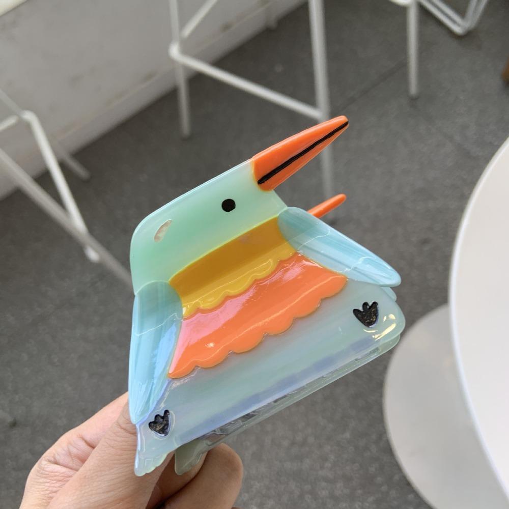 Hairpin Bird Shark Clip Cartoon Acetate Shark Clip Creative Woodpecker Hair Claw  Daily