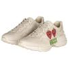 Rhyton Leather Low Top Chunky Sneakers Men's Beige Distressed 699292 DRW00 9522