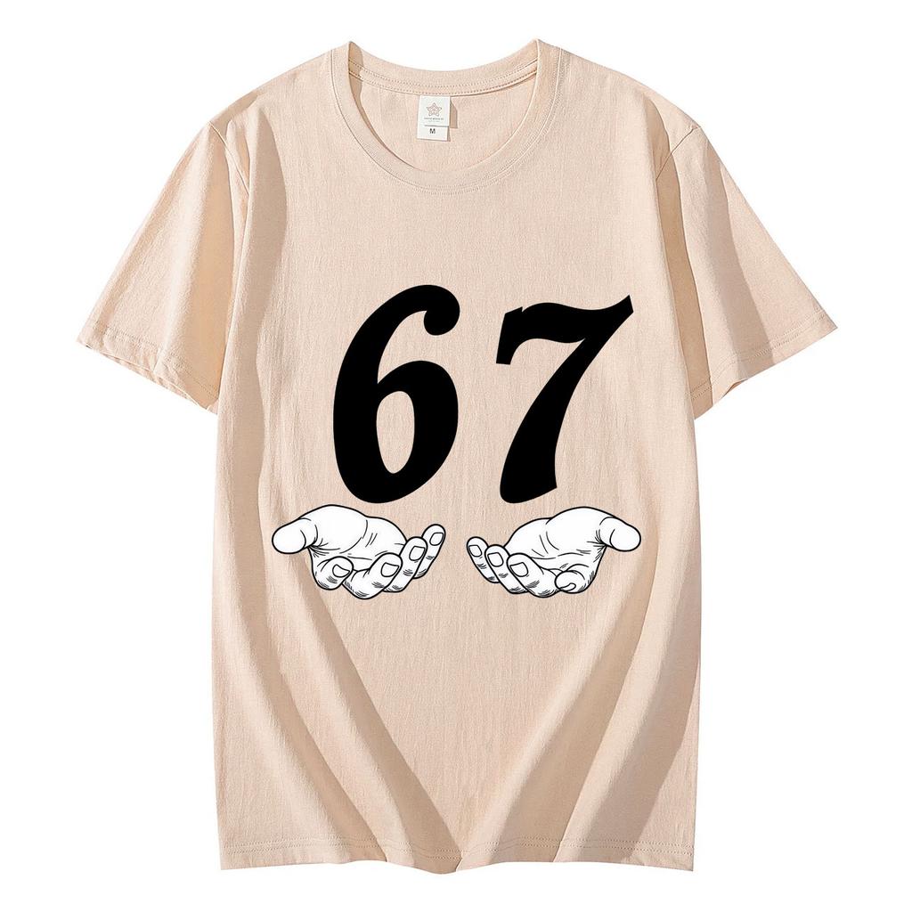 Six Sept 6 7 Meme Mains Drôles T-shirt Tendance High Street Mode Manches Courtes T-shirts Hommes Femmes Vêtements Coton T-shirts
