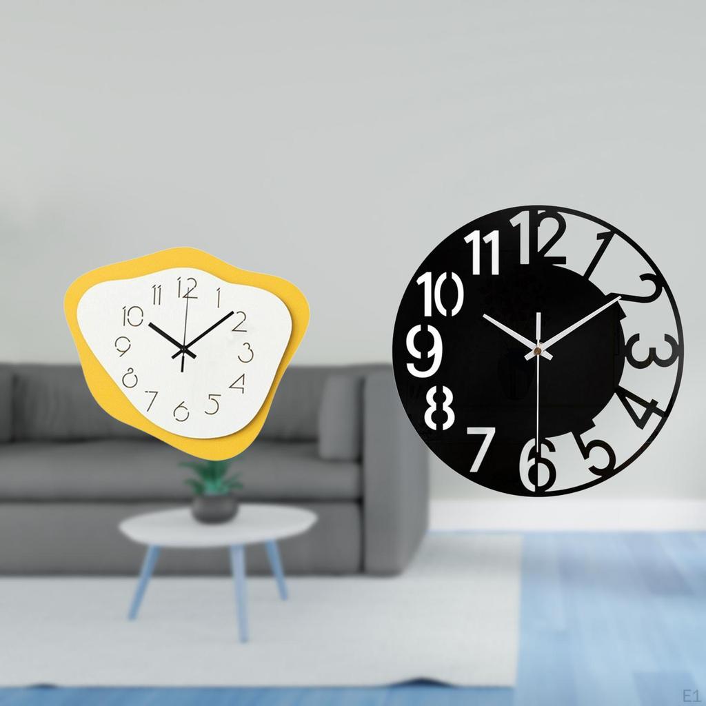Acrylic Wall Clock Hanging Modern Office Ornament Silent Timepiece for Holiday Housewarming