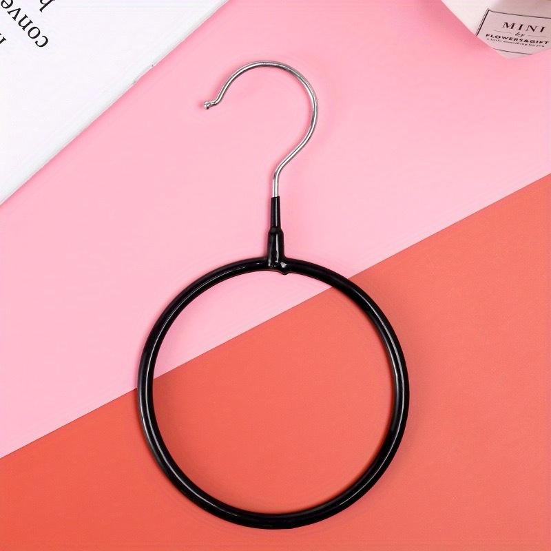 1pc Fashion Metal O-Shaped Universal Hooks, Wall-Mounted Scarf Tower Organizer, Easy Installation, Stylish Clothes Hanger